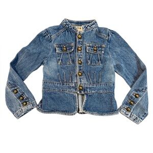 Y2K Faded‎ Glory Originals Girls’ Denim Military Jacket – XS (4/5)